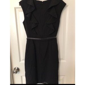 Black Calvin Klein belted dress